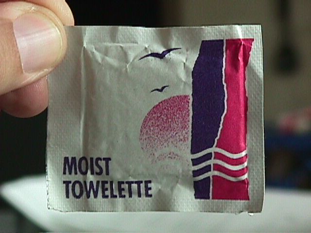 wet towelettes